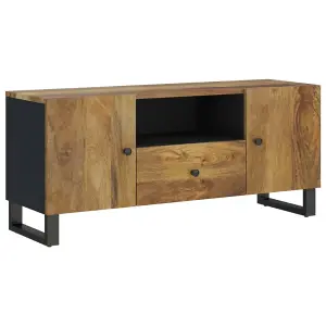 Berkfield TV Cabinet 105x33.5x46 cm Solid Wood Mango&Engineered Wood