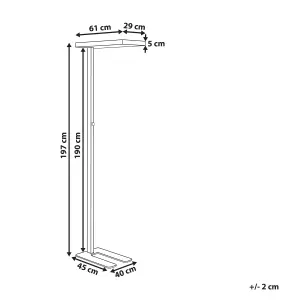 Metal LED Office Floor Lamp Black TAURUS