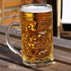 Rink Drink - Giant Glass German Beverage Stein - 2 Pints