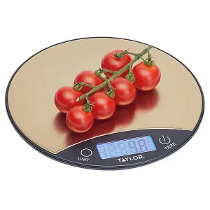 Taylor Pro Black & Brass 5kg Digital Dual Kitchen Scale