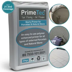 Slurry Primer for Porcelain Paving Tiles - Bonding Primer for Superior Adhesion - Ideal for Porcelain, Indian Sandstone - 20kg Bag