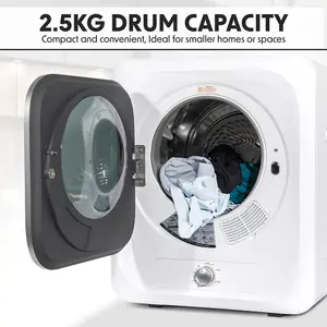 Compact 2.5KG Portable Tumble Dryer - Efficient Mini Spin Dryer for Clothes