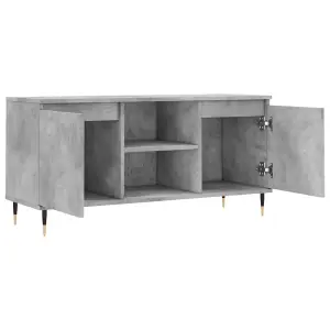 Berkfield TV Cabinet Concrete Grey 104x35x50 cm Engineered Wood