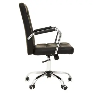 Interiors by Premier Brent Black Tufted Home Office Chair