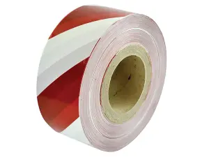 Faithfull 002570250RWTB Heavy-Duty Barrier Tape Red & White 70mm x 250m FAITAPEBARHD