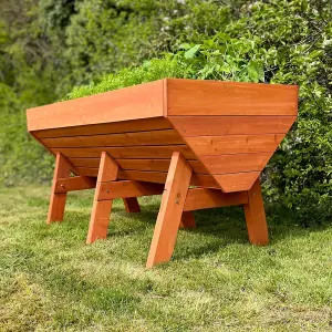 Veg-Trough Large Wooden Raised Vegetable Bed Planter