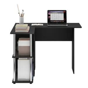 Angulo L-Shape Computer Desk Black / Americano