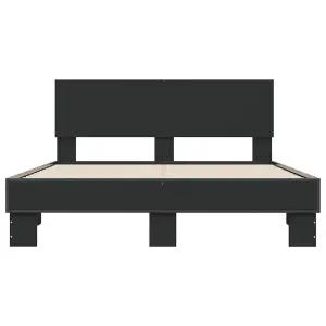 Berkfield Bed Frame without Mattress Black 135x190 cm Double