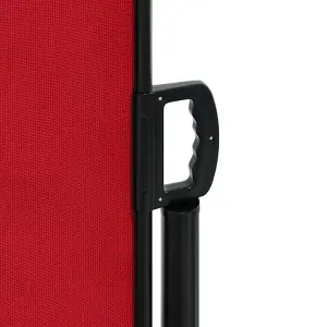 Berkfield Retractable Side Awning Red 180x1000 cm