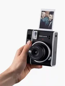 Fujifilm Instax Mini 40 Instant Camera With Built-In Flash & Hand Strap, Black