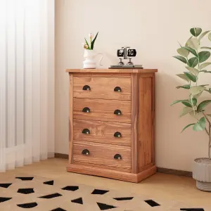 Tirolo 4 Drawer Chest of Drawers Brass Cup Handle