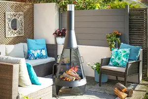 La Hacienda Mesh Colorado XL Steel Chimenea 160CM