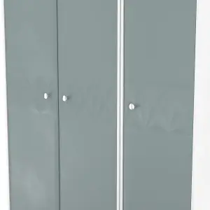 San Jose Ready assembled Contemporary Duck egg blue & white Tall Triple Wardrobe (H)1960mm (W)1108mm (D)530mm