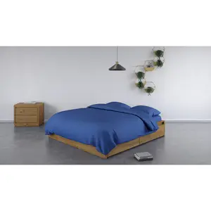 100% Bamboo Bedding Set Navy / Single Duvet Cover + 2 Additional Pieces