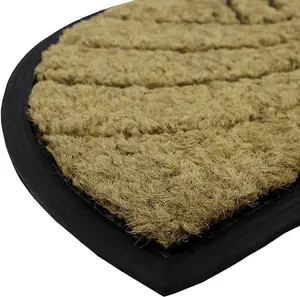 MantraRaj Half Round Door Mat Outdoor Heavy Duty Front Door Mat Comfort Halfmoon Coir Tuffscrape Anti Slip Entrance Mat