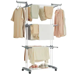 Steel Foldable Freestanding Drying Rack White