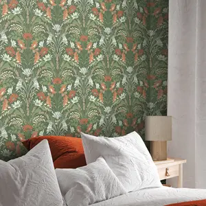 Galerie Sommarang 2 Green Varmdo Floral Wallpaper Roll