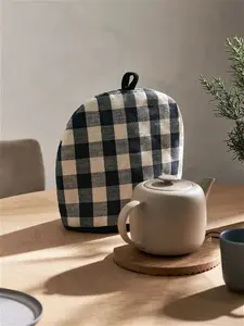 John Lewis Gingham Tea Cosy, Black