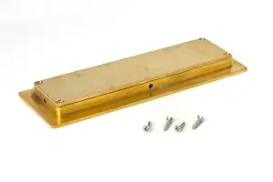 From The Anvil Polished Brass 175mm Plain Rectangular Pull