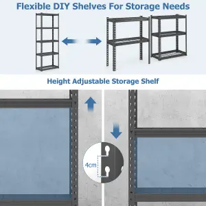 Costway 5-Tier Garage Storage Shelves Adjustable Heavy Duty Metal Storage Shelving Unit 71 x 31 x 168 cm