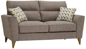 Beige With Zest Fabric Sofa, 2 Seater Sofa, Jensen Range, Oak Furnitureland