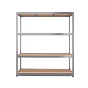 RB BOSS Garage Shelving Unit 4 Shelf MDF Galvanised Steel (H)1800mm (W)1600mm (D)600mm