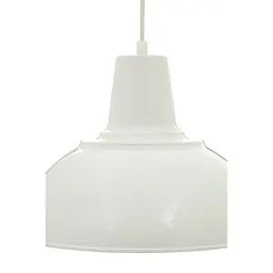 Interiors by Premier Bryen White Metal Pendant Light