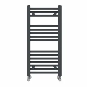 Right Radiators 800x400 mm Straight Heated Towel Rail Radiator Bathroom Ladder Warmer Anthracite