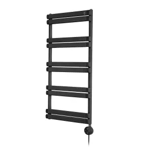 Smart WiFi Aluminium Electric Towel Rail. Low Energy consumption, High performance. 400Watt. Black