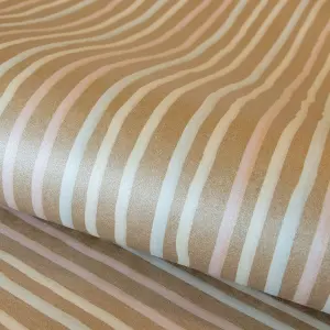 Galerie Great Kids Bronze Smooth Glitter Stripes Wallpaper Roll