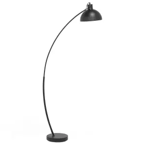 Beliani Modern Metal Floor Lamp Black DINTEL