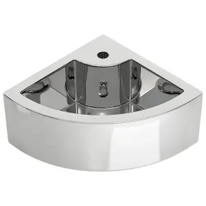 Berkfield Wash Basin with Overflow 45x32x12.5 cm Ceramic Silver