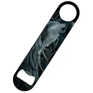 Spiral Wolf Spirit Bottle Opener Black/Grey (One Size)