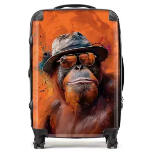 Orangutan In Glasses Suitcase - Medium