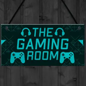 Gaming Room Sign Novelty Gamer Gift Bedroom Man Cave Sign Son Birthday Christmas Gift