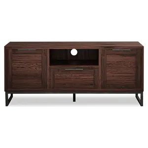 Hawthorn Dark Acacia and Metal Large TV Cabinet