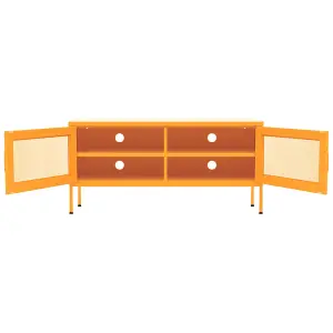 Berkfield TV Cabinet Mustard Yellow 105x35x50 cm Steel