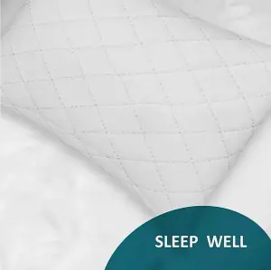 Pack of 4 Quilted Pillows, Bounce Back, Anti-Allergy with Extra Fill