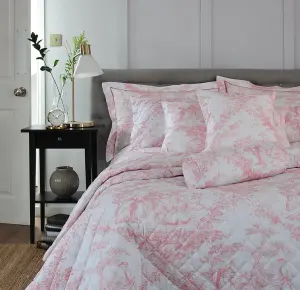 The Lyndon Company Toile De Jouy  Duvet Cover Pink