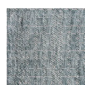 Camphills Teal Patterned Medium Rug, (L)170cm x (W)120cm