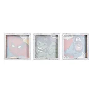 Marvel Faces Multicolour Wall art, Set of 3 (H)30cm x (W)30cm