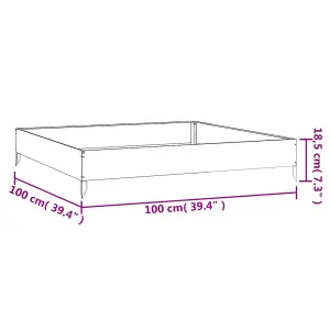 Berkfield Garden Raised Bed 100x100x18.5 cm Corten Steel