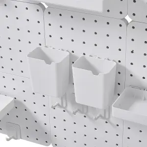 White Pegboard Combination Kit Board Set Hanging for Wall Organizer 840mm(H)