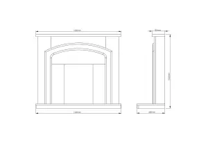 Be Modern Perlita Manila Fire surround set with Lights included