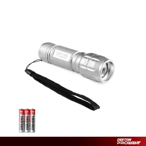 Dekton Pro Light Tactical XT 160 COB LED Torch 160 Lumens 200M Range & Batteries