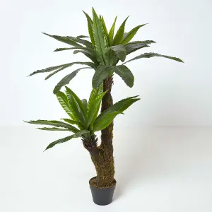 Homescapes Artificial Bird's Nest Fern in Pot, 120 cm Tall