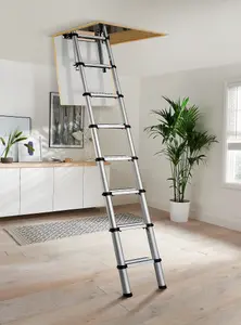 Werner Aluminium Telescopic Loft Ladder 2.9m