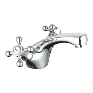 Nes Home Stratford Bath Taps & Basin Mono Mixer Tap Chrome