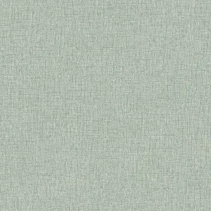 Grandeco Twill Plain Fabric Textured Wallpaper, Green