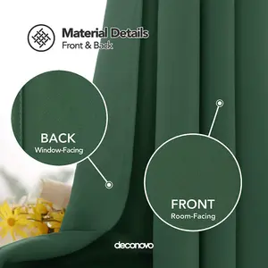 Polyester Blackout Grommet / Eyelet Door Curtain Panel Dark Forest / 132 W x 183 D cm